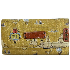 Sharif Yellow Map Print Wallet